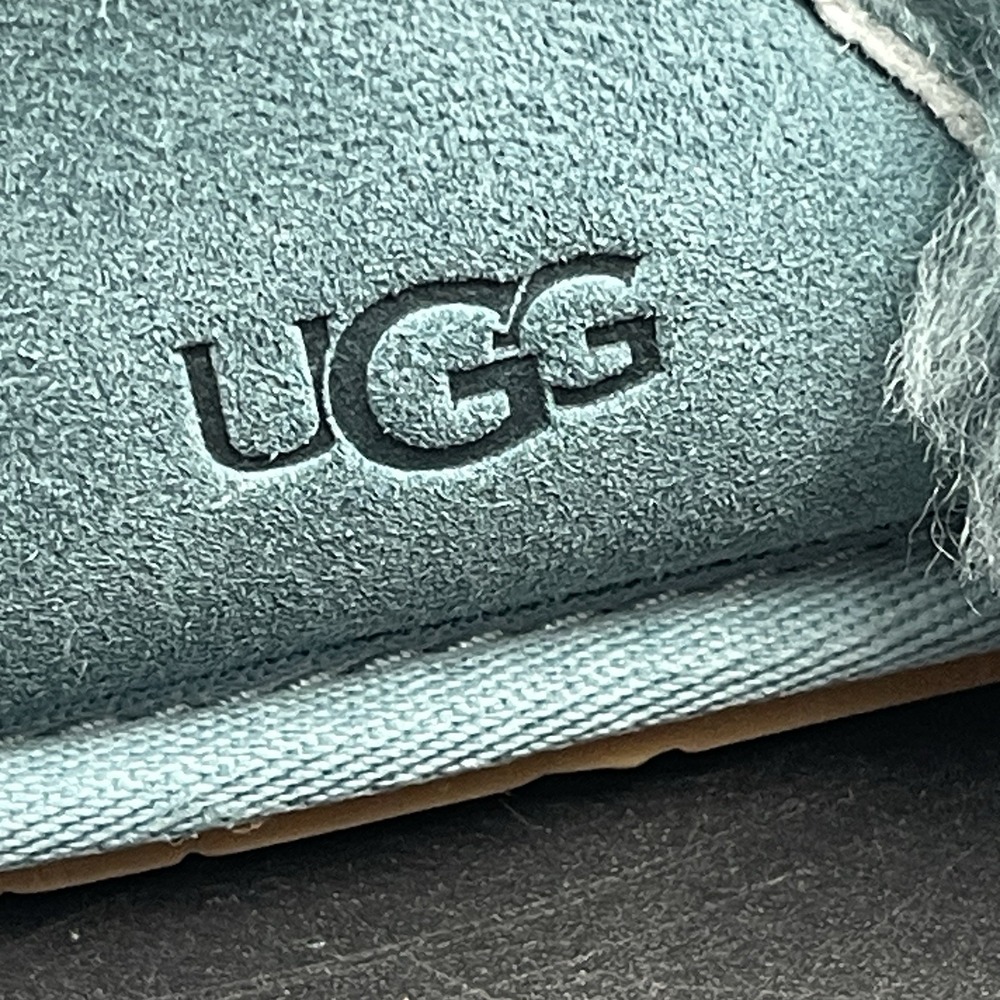 UGG Scuffette II Slippers Blue Suede Sheepskin Womens 7 House Shoes - Picture 4 of 9